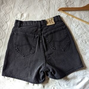 SOLD 90s Vintage Lee Washed Black High Rise Denim Shorts